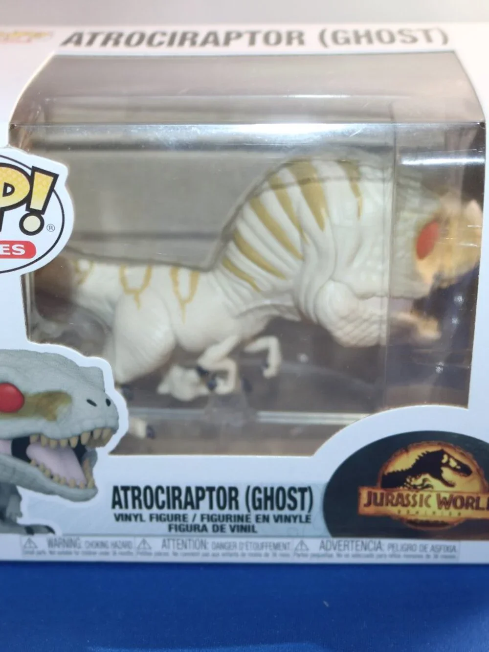 Funko Pop Movies Atrociraptor (Ghost) #1205 Jurassic World vinyl figure W/box